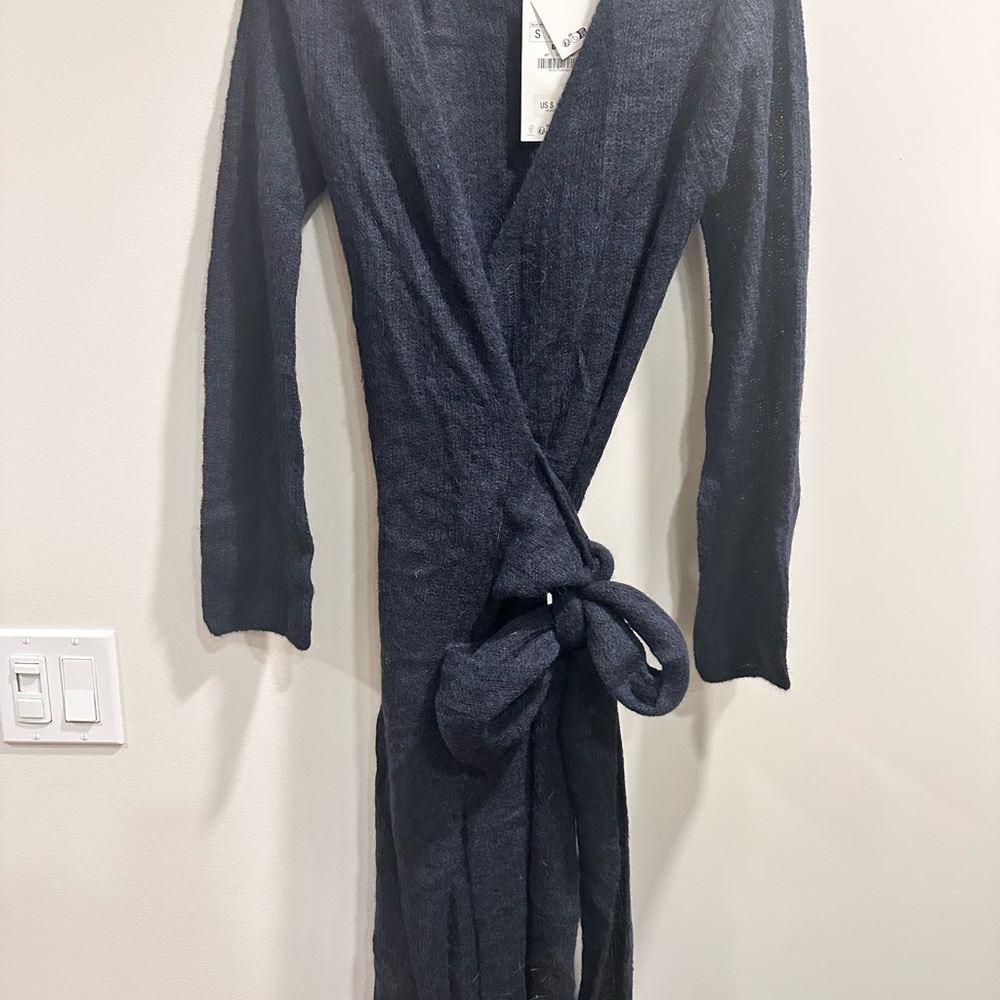 Cozy navy Zara Alpaca Wool Blend cardigan